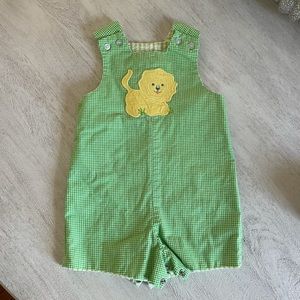 Lion reversible smocked outfit the Bailey boys